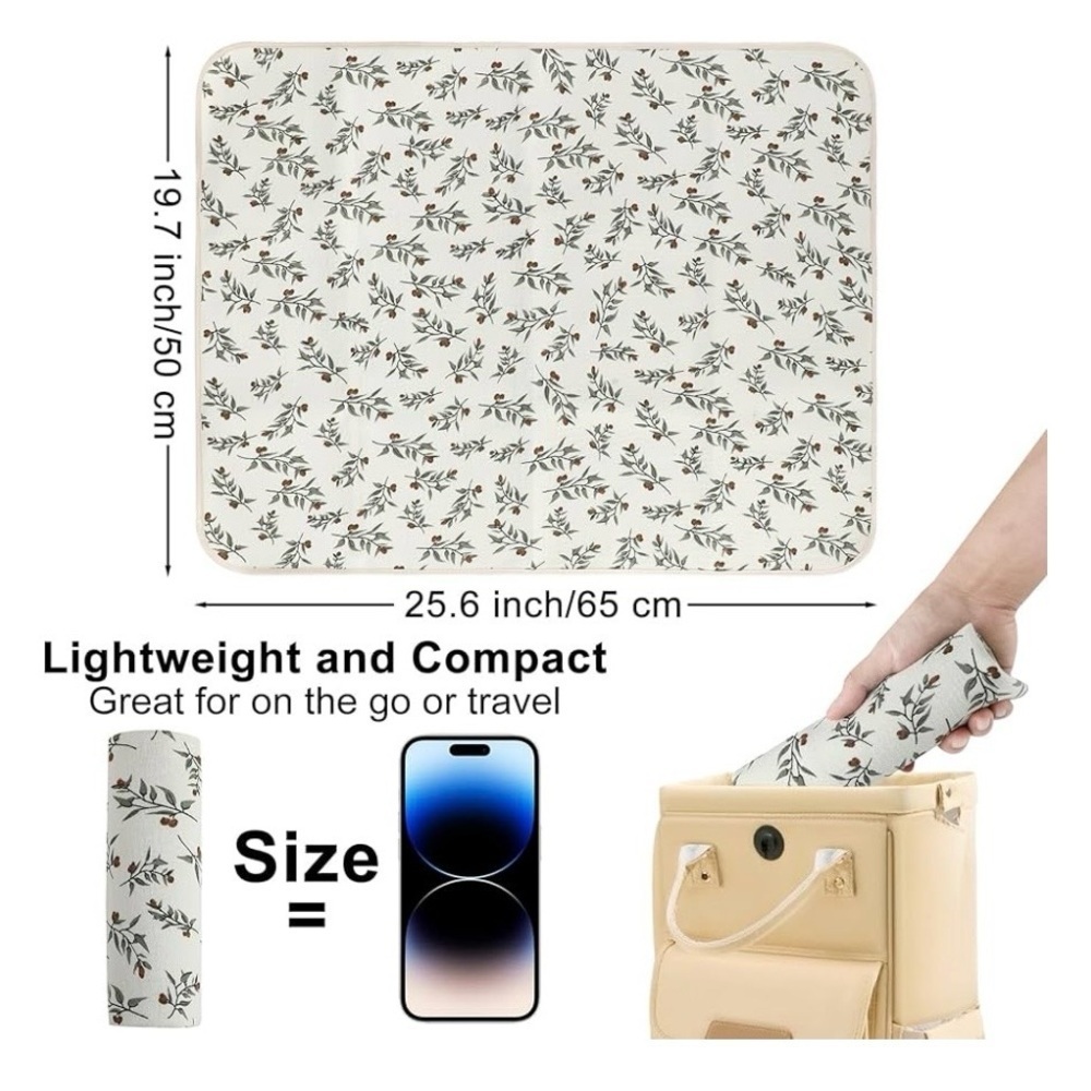Phoebus Baby/Baby Diaper Changing Pad, 19.7"x25.6" Waterproof Changing Pad - Picture 3 of 8